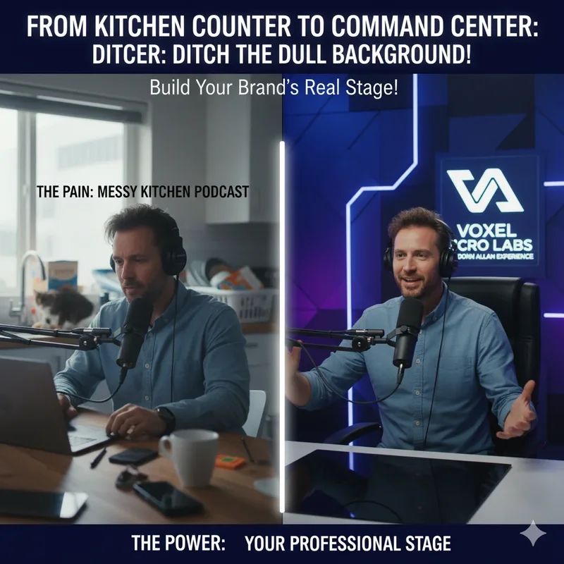 From Kitchen Counter to Command Center: Ditch the Dull Background, Build Your Brand's Stage!