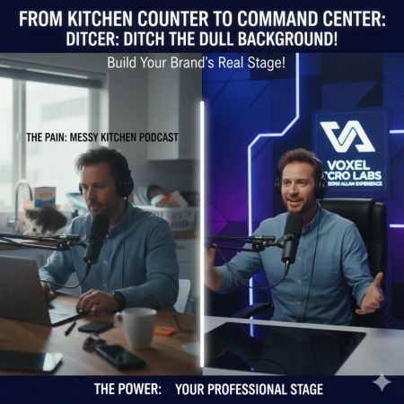 From Kitchen Counter to Command Center: Ditch the Dull Background, Build Your Brand's Stage!