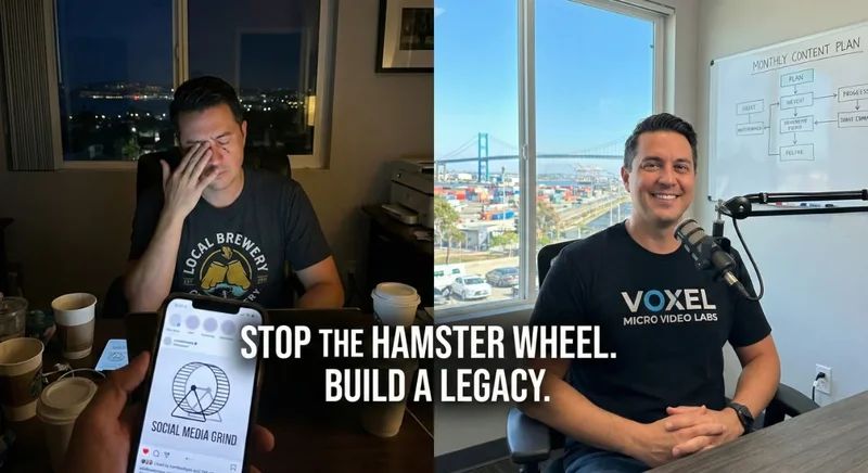 Stop The Hamster Wheel: Why One Long Video Beats 100 Fleeting Clips (part 2 of 9)