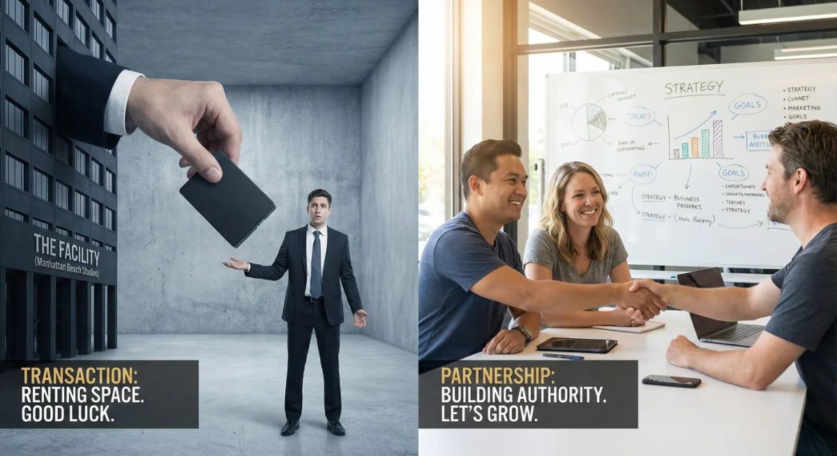 Don't Rent a Room, Hire a Partner: The Difference Between a "Facility" and a "Growth Studio"