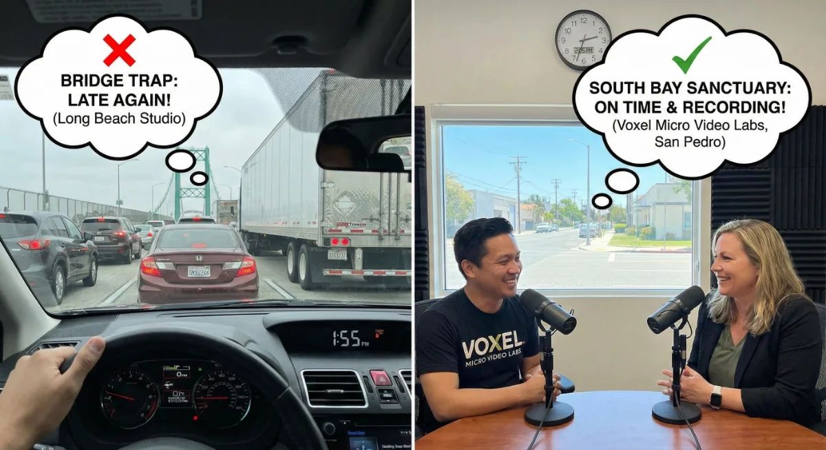 The Bridge Barrier: Why Driving to Long Beach is Killing Your Podcast Consistency