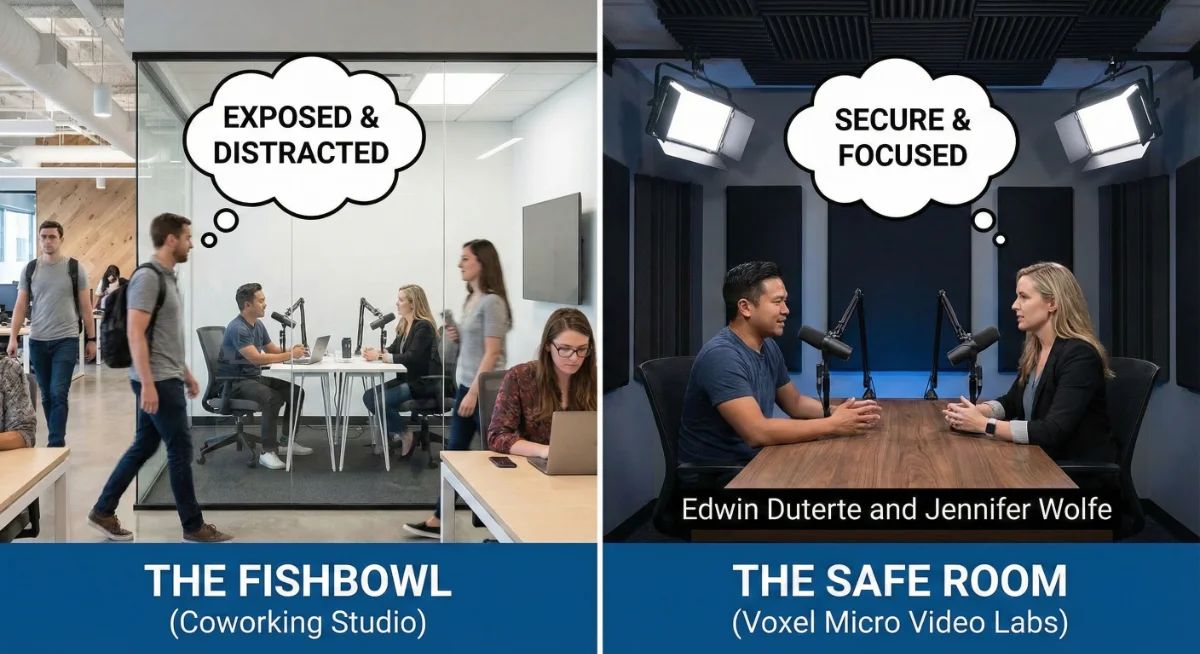 The "Fishbowl" Effect: Why Open-Plan Studios Are a Security Risk for Business Video